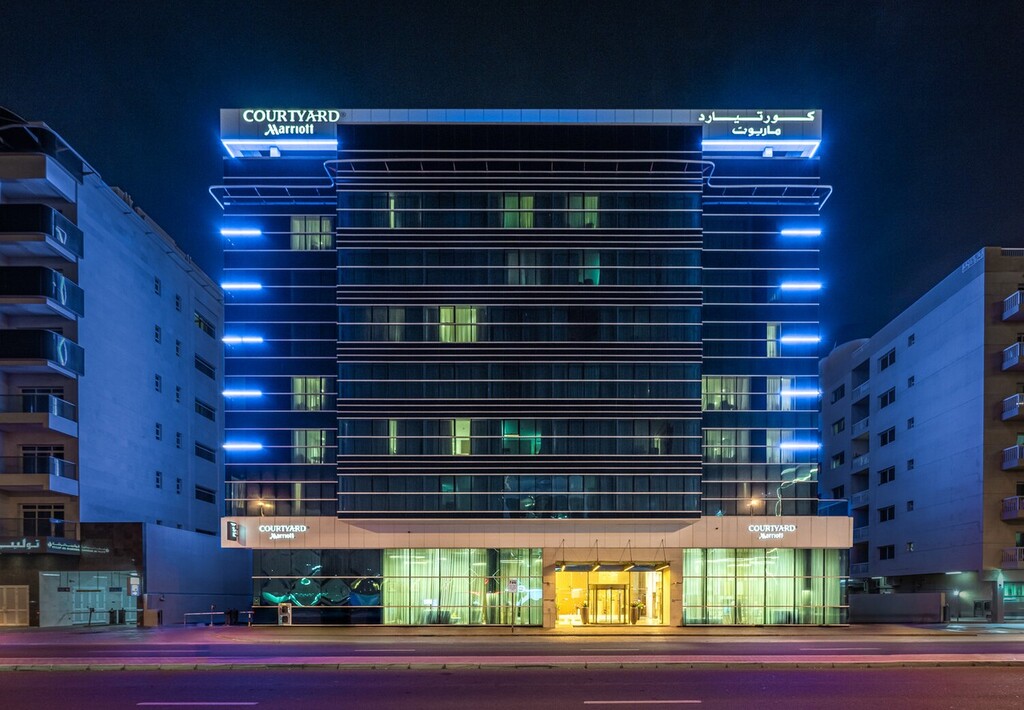 Courtyard by Marriott Al Barsha Exterior cy-dxbcb-dxbcb-exterior-night-2-mk-42091