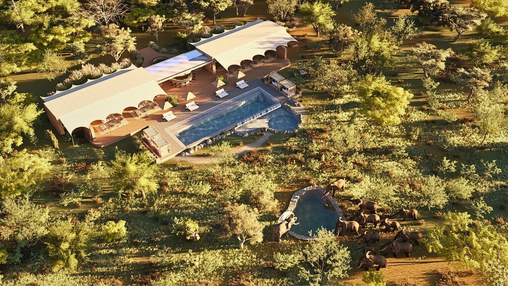 June EMEA Newsletter  - Render of Mapito Safari Camp, Serengeti, Autograph Collection – Aerial View