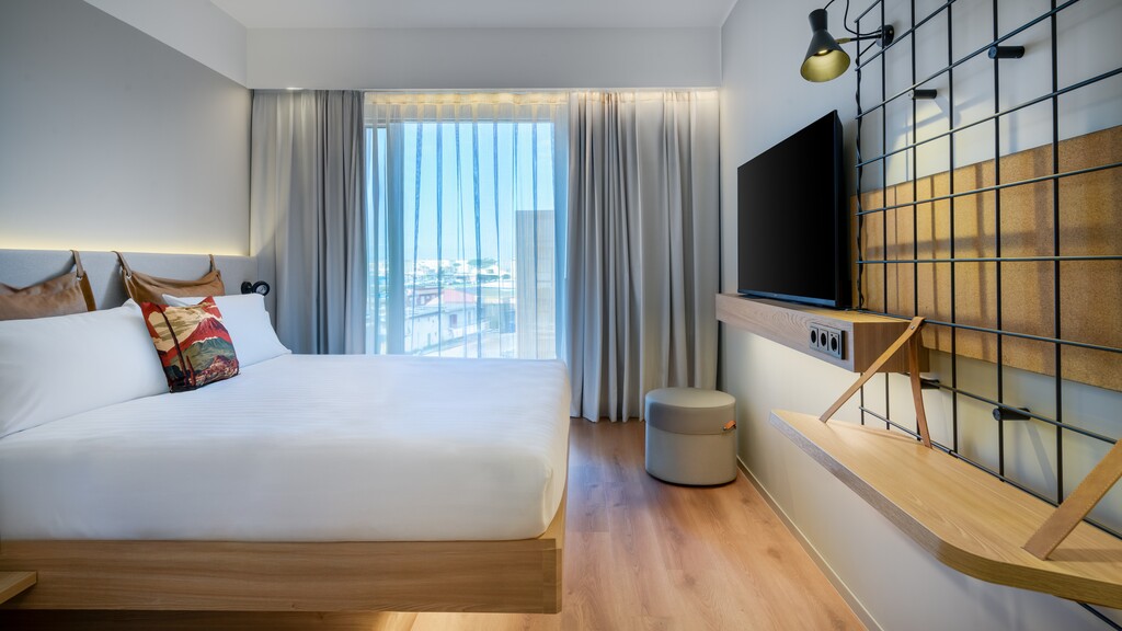 Moxy Pompeii bedroom window view