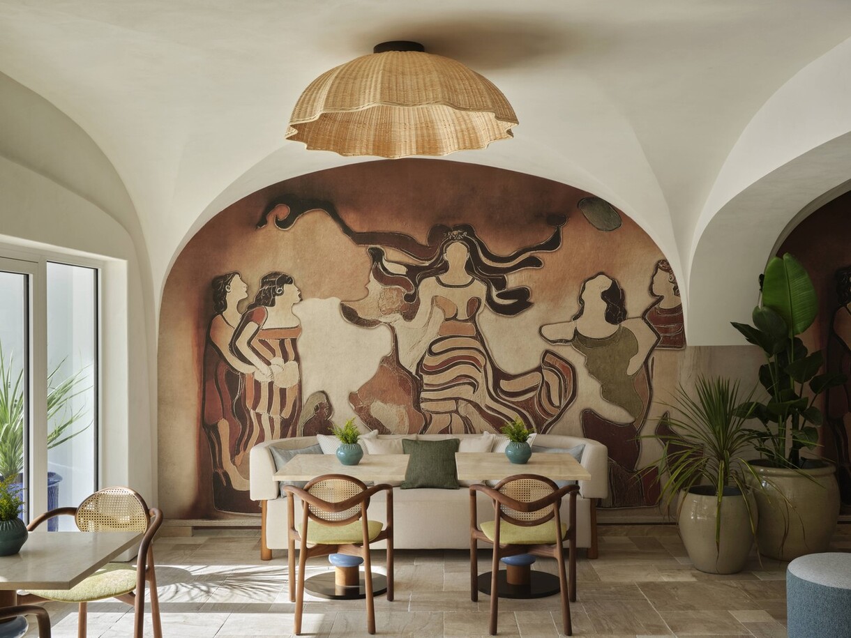 Goddess Tanit Mosaic W Lounge at W Sardinia Poltu Quatu