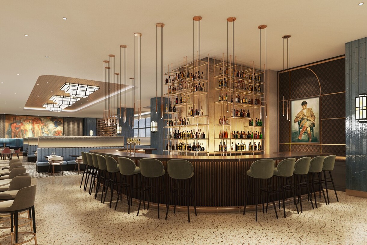 Brasserie Alfa Rendering, Luxembourg Marriott Hotel Alfa 