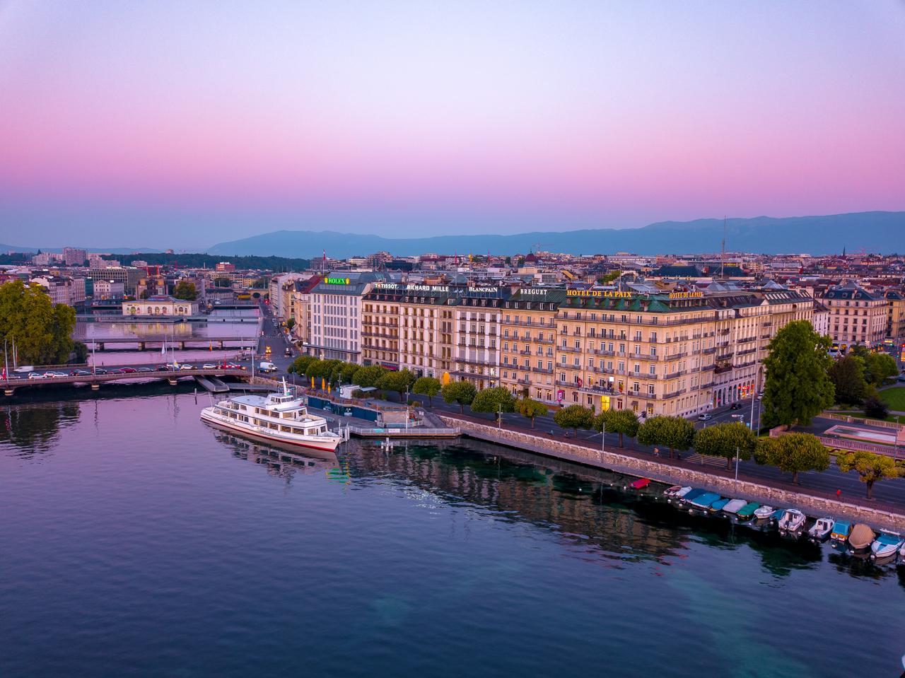 Lake view of The Ritz-Carlton Hotel de la Paix, Geneva