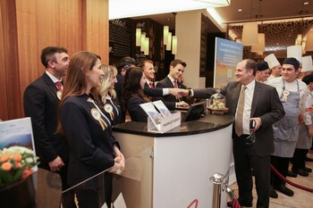 Anthony Capuano with members of the Istanbul Marriott Hotel Sisli