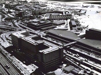 Luftaufnahme Sheraton Frankfurt Airport Hotel 1984