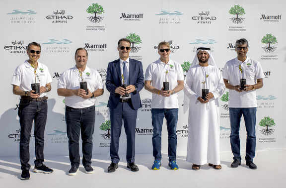 Etihad Airways and Marriott International join hands to plant 12,000 Mangrove Trees in Jubail Island